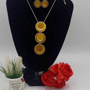 Set elegant de bijuterii, compus din colier, cercei și brățară - bijuterii - coliere - coliere cu pandative - Artynos.ro