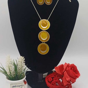 Set elegant de bijuterii, compus din colier, cercei și brățară - bijuterii - coliere - coliere cu pandative - Artynos.ro