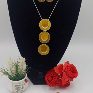 Set elegant de bijuterii, compus din colier, cercei si bratara, Bijuterii, Coliere, Coliere cu pandative, Confectionarea bijuteriilor, ARTYNOS