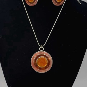 Set de bijuterii feminin si rafinat, compus din colier si cercei asortati, Bijuterii, Coliere, Coliere cu pandative, , ARTYNOS