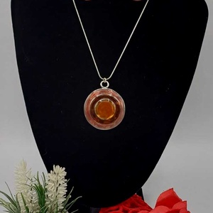 Set de bijuterii feminin și rafinat, compus din colier și cercei asortați - bijuterii - coliere - coliere cu pandative - Artynos.ro