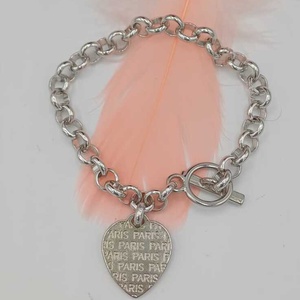  brățară elegantă, cu aer urban-chic, realizată din lanț metalic argintiu cu zale rotunde - bijuterii - brățări - brățări din pietre semiprețioase - Artynos.ro