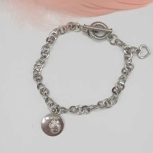 Brățară integral metalică, cu design clasic și elegant, realizată din lanț argintiu  - bijuterii - brățări - brățări din pietre semiprețioase - Artynos.ro