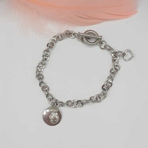 Brățară integral metalică, cu design clasic și elegant, realizată din lanț argintiu  - bijuterii - brățări - brățări din pietre semiprețioase - Artynos.ro