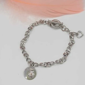 Bratara integral metalica, cu design clasic si elegant, realizata din lant argintiu , Bijuterii, Bratari, Bratari din pietre semipretioase, Confectionarea bijuteriilor, ARTYNOS