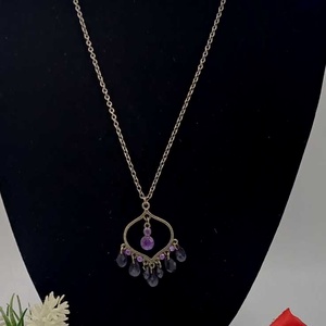 Colier statement din metal cu pandantiv decorativ. - bijuterii - coliere - coliere cu pandative - Artynos.ro