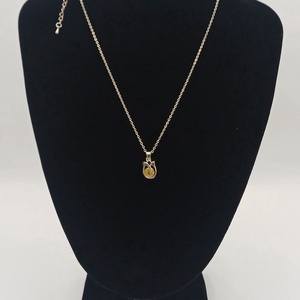 Colier metal inoxidabil ,drăguț cu pandativ din lalea cu piatra transparenta. - bijuterii - coliere - coliere cu pandative - Artynos.ro