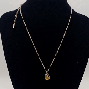 Colier metal inoxidabil ,drăguț cu pandativ din lalea cu piatra transparenta. - bijuterii - coliere - coliere cu pandative - Artynos.ro