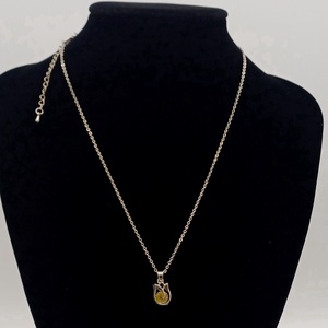 Colier metal inoxidabil ,drăguț cu pandativ din lalea cu piatra transparenta. - bijuterii - coliere - coliere cu pandative - Artynos.ro