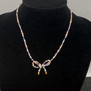 Colier multicolor din pietre de sticla. - bijuterii - coliere - coliere cu multiple șiruri - Artynos.ro