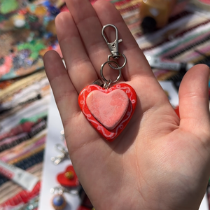 Breloc inimă handmade � Heart Charm - genți și portofele - accesorii genți - breloc - Artynos.ro