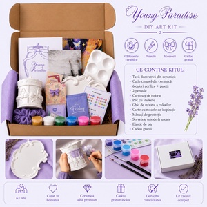 Young Paradise - DIY Art Kit creativ de pictat din ceramica , Arte vizuale si accesorii , Sculptura, Sculpturi si figurine din ceramica, Ceramica, Fotografie, grafica, desen, ilustratie, ARTYNOS