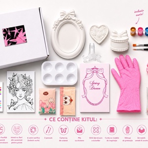 Spring Dream - DIY Art Kit creativ de pictat din ceramică - arte vizuale și accesorii  - sculptură - sculpturi și figurine din ceramică - Artynos.ro