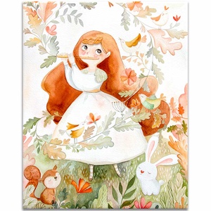 Artă pe pânză cu Zâna de toamnă, Casă & Stil de viață, Accesorii pentru decorat casa, Picturi murale, Tablouri/picturi pe pânză, Fotografie, grafică, desen, ilustrație, Pictură, ARTYNOS