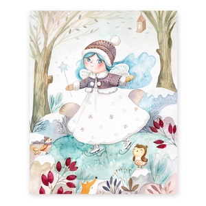 Artă pe pânză cu Zâna de iarnă, Casă & Stil de viață, Accesorii pentru decorat casa, Picturi murale, Tablouri/picturi pe pânză, Fotografie, grafică, desen, ilustrație, Pictură, ARTYNOS
