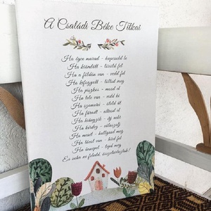 Secretele de Pace în Familie -  imagine pe pânză - casă & stil de viață - accesorii pentru decorat casa - decorațiuni de pereți, decorațiuni suspendate - scrisuri pe perete - Artynos.ro