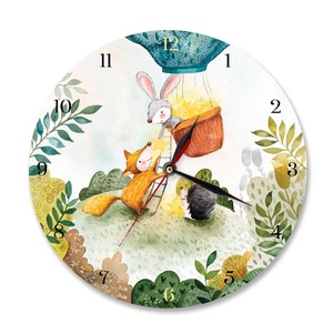 Ceas de perete  Balon cu aer cald , Casă & Stil de viață, Accesorii pentru decorat casa, Decorațiuni de pereți, decorațiuni suspendate, Ceasuri de perete, Obiecte pictate, Pictură, ARTYNOS