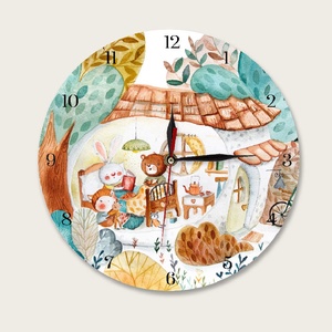 Ceas de perete cu basme, Casă & Stil de viață, Accesorii pentru decorat casa, Decorațiuni de pereți, decorațiuni suspendate, Ceasuri de perete, Obiecte pictate, Pictură, ARTYNOS