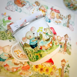 Cană ilustrată Vara - casă & stil de viață - accesorii pentru echipamente de bucătărie - accesorii de servire - seturi de sticlă, pahare - Artynos.ro