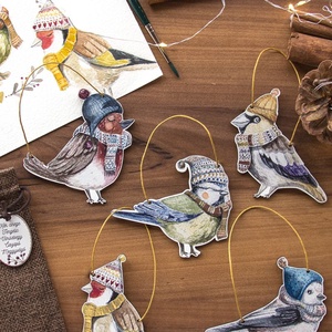 Colecția de ornamente pentru bradul de Crăciun cu 5 păsări de iarnă - accesorii de crăciun - decorațiuni de crăciun de casă - decorațiuni pentru casă de crăciun - Artynos.ro