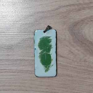 Pandantiv email foc (verde si alb), , , ARTYNOS