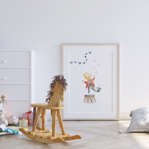 Decal de perete pentru camera copilului, poster artiști de circ, set unic personalizat de imagini cu animale, 3 bucăți -  - Artynos.ro