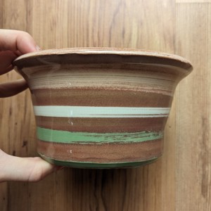 Suport de flori din ceramică cu dungi -  - Artynos.ro