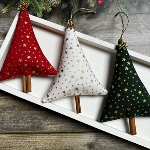 Ornament de Craciun in forma de pin cu bat de scortisoara /set: 3 buc/ - Artynos.ro