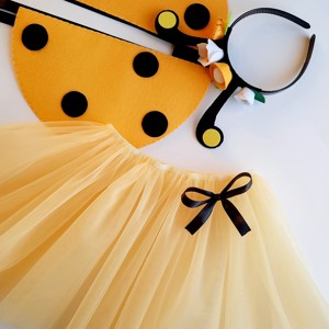 Costum galben de buburuză cu aripi și fustă - îmbrăcăminte și modă - costume și măști de carnaval - costume - Artynos.ro