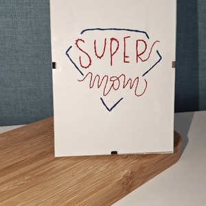 Decoratiune cusuta - Super Mom - Artynos.ro