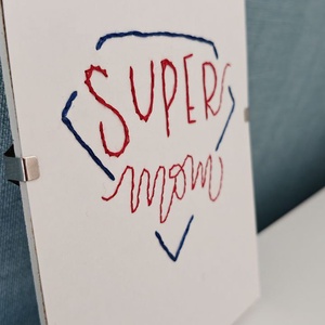 Decoratiune cusuta - Super Mom - casă & stil de viață - accesorii pentru decorat casa - decorațiuni de pereți, decorațiuni suspendate - decorațiuni suspendate - Artynos.ro