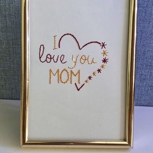 Decoratiune cusuta - I love you, Mom! - Artynos.ro
