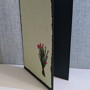 Felicitare cusuta - buchet de flori - casă & stil de viață - papetărie de hârtie - invitații, felicitări - Artynos.ro