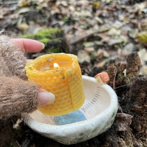 Suport de lumânări rustic realizat manual - Artynos.ro