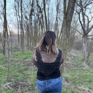 Șal artizanal cu paiete � Accesoriu glam unic - îmbrăcăminte și modă - eșarfe, pălării, fularuri - șaluri - Artynos.ro