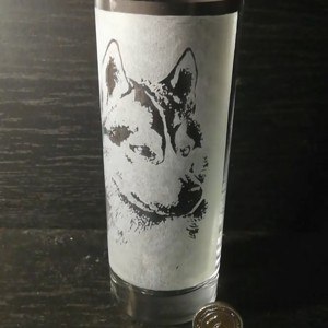 Pahar cu model Husky, gravat manual  -  - Artynos.ro