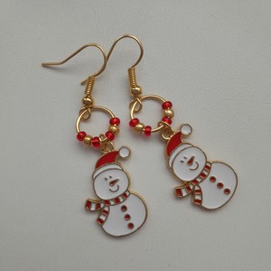 Cercei de Crăciun - om de zăpadă -  - Artynos.ro