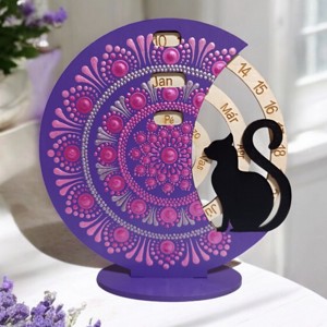 Calendar perpetuu Almond cu pisica - lavanda, , , ARTYNOS
