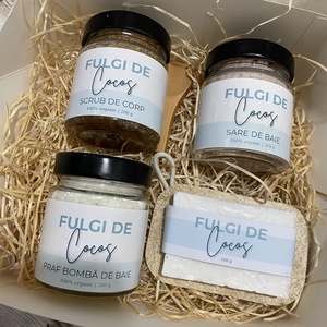Set cadou SPA pentru baie, cu aroma de cocos, Baie si Frumusete, Accesorii de ingrijire personala, Produse speciale pentru ingrijirea pielii, Altele, ARTYNOS