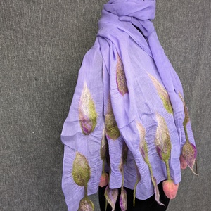 Eșarfă împâslită � Grădină de lalele - îmbrăcăminte și modă - eșarfe, pălării, fularuri - șal, eșarfă de cap - Artynos.ro