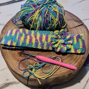 Bentiță croșetată handmade  - îmbrăcăminte și modă - accesorii păr - accesorii de păr - Artynos.ro