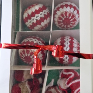 Ornamente (15 buc)croșetate pentru brad de Crăciun  decorațiuni handmade vesele - crăciun - decorațiuni de crăciun de casă - globuri de crăciun - Artynos.ro