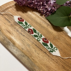 Bratara handmade din margele , Bijuterii, Bratari, Bratari din margele, Tesatura, Bratara handmade realizata manual din margele colorate potrivita pentru tinute casual sau tradition..., ARTYNOS