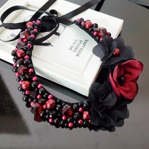 Colier Red Rose - bijuterii - coliere - coliere din perle - Artynos.ro