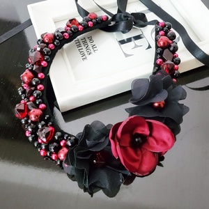 Colier Red Rose - bijuterii - coliere - coliere din perle - Artynos.ro