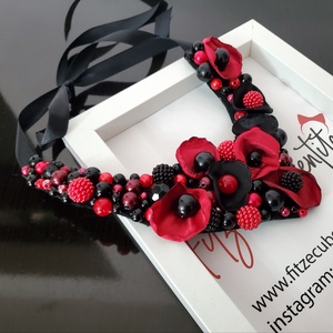 Colier statement Rose - bijuterii - coliere - coliere din perle - Artynos.ro