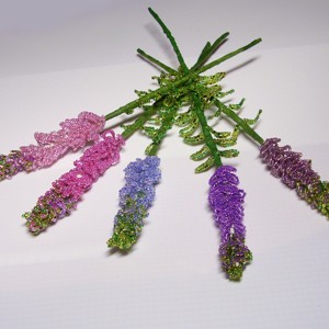 Lavanda din perle (1 fir) GYV01-3-25, Casa & Stil de viata, Accesorii pentru decorat casa, Decoratiuni de masa si decoratiuni pentru rafturi , Copac cu margele, copac de sarma, copac mineral, , ARTYNOS