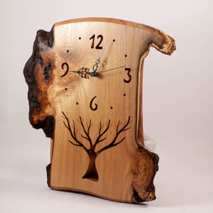 Ceas de perete din lemn, ceas din lemn rustic, -  - Artynos.ro