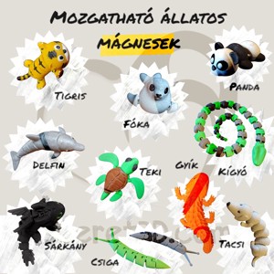 Magnet de frigider cu animale mobile - Versiuni multiple, , , ARTYNOS