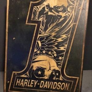 Harley Davidson imagine din lemn, Casa & Stil de viata, Accesorii pentru decorat casa, Picturi murale, Arta de perete din lemn, , ARTYNOS